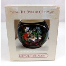 Vintage 1984 Hallmark Keepsake Glass Ornament "Love...The Spirit Of Christmas" - £7.62 GBP