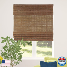 CALYX INTERIORS Cordless Bamboo Roman Shade, Light Filtering, 23" W x 64" L - $75.61