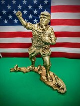 8&quot; Tall Donald J Trump Florida FL 20cm Statue Gold 3D Printed +2 Free - £22.37 GBP
