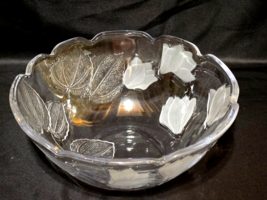 Crystal Clear Industries CASANDRA 11&quot; Mixing Serving Bowl - Frosted, Tex... - $15.82