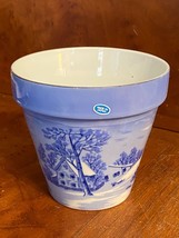 Vintage Currier &amp; Ives Planter Pot &quot;The Old Homestead in Winter&quot; Made in Japan - £3.90 GBP