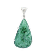 Stones Desire Fuchsite Stone Pendant Necklace (22&quot;) Green - £143.34 GBP