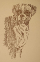 BOXER DOG Kline signed print #90 ART DRAWN FROM WORDS Your dogs name fre... - £39.43 GBP