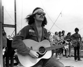 Country Joe McDonald 1969 strums his guitar at Woodstock 24x30 inch poster - £23.97 GBP