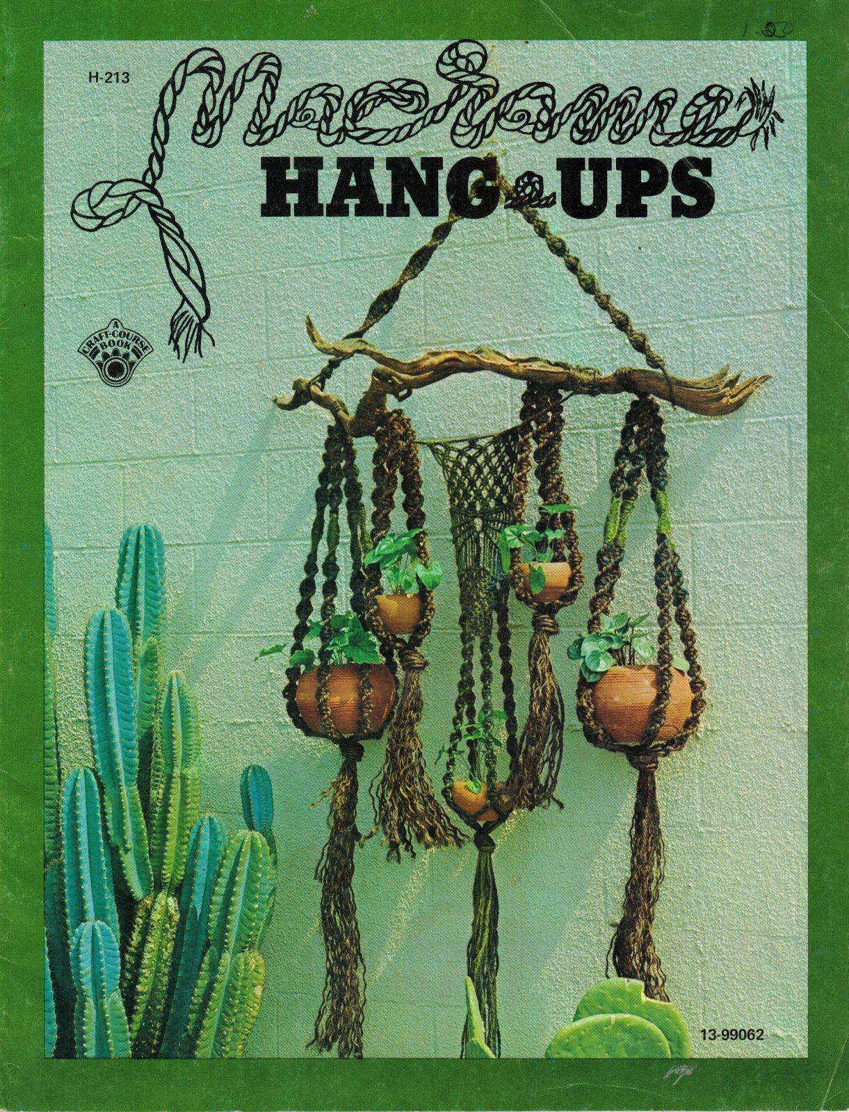 1973 Macrame Flower Pot Plant Holders Hang Ups Pool Side Lamp Hangers Pattern - $12.99