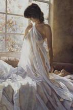 Delicate Touch by Steve Hanks Beautiful Sexy Nude On Bed Fine Art Giclee  - £39.38 GBP