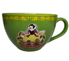 Disney Store Snow White And The Seven Dwarfs Coffee Cappuccino Cup Green EUC - £17.15 GBP