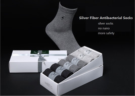 6 pr./set Men&#39;s Silver Fiber Antibacterial Deodorization Casual Dress So... - $89.00