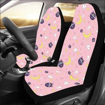 Luna Cat Bunny Star Moon Kawaii Anime Car Seat Covers (Set of 2) - £44.98 GBP