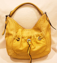 B. Makowsky 100% Leather Handbag/Shoulder Bag Yellow - $59.98
