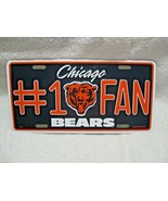 CHICAGO BEARS #1 FAN-NFL Licensed Metal License Plate-Football-George Ha... - £11.70 GBP