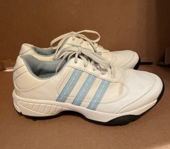 Adidas Falcon Womens Golf Shoes Size 5 White Light Blue - $34.99