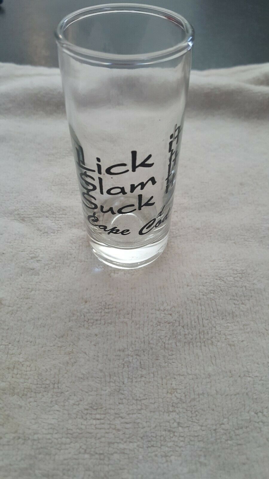 Lick it Slam it Suck it Shot Glass Cape Cod - $3.47