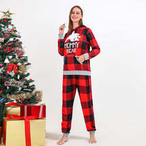 MOMMY BEAR Graphic Hoodie and Plaid Pants Set - £39.96 GBP