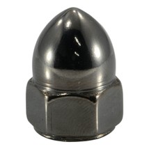 7/16&quot;-14 Black Chrome Plated Steel Coarse Thread Acorn Nuts (4 pcs.) - £12.43 GBP