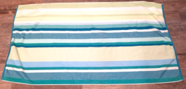 Deborah Connolly Luxury Beach Towel 100% Cotton Striped Blues &amp; Greens 3... - $20.57