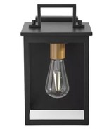 Autumnhill 19.13 in. Matte Black with Gold Accents 1-Light Wall Sconce - $28.50