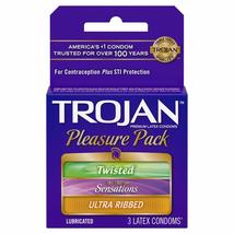 Trojan Pleasure Pack Lubricated Premium Latex Condom - 1 x 3 Ea - £0.62 GBP