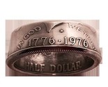 Genuine Half-Dollar Ring Size 12.5 / 21.8 MM) By Diamond Jim Tyler - £15.83 GBP