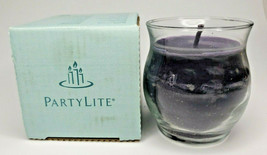 PartyLite Mini Barrel Glass Jar Candle Bestburn 3.7oz Black Orchid P6D/G33699 - £11.98 GBP