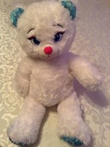 Christmas Frozen Elsa Build A Bear holiday plush white shiny stuffed bear  - $10.99