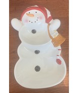 Hallmark Color Studio Vintage Snowman Divided Serving Dish Bowl - $12.00
