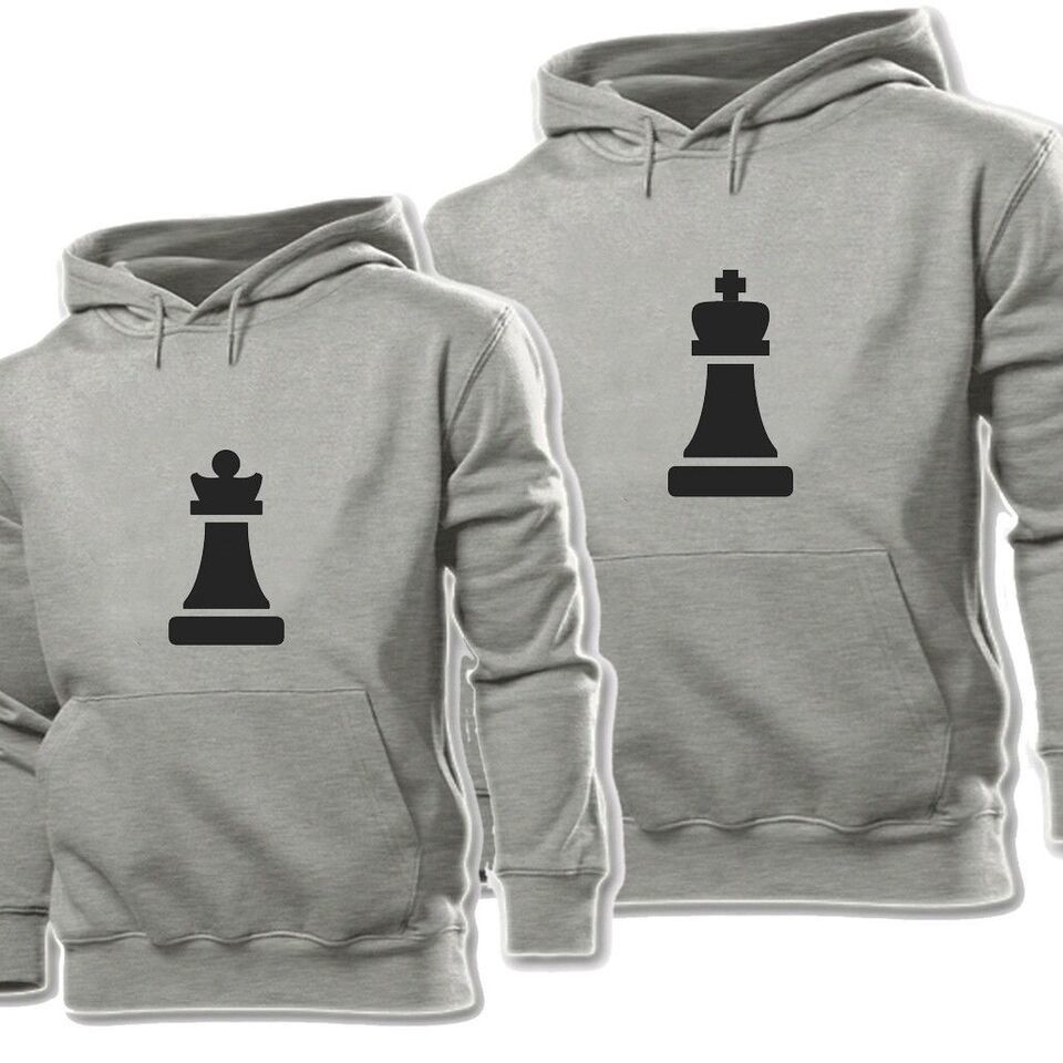 Primary image for King & Queen Matching Print Sweatshirt Couples Hoodies Graphic Hoody Hooded Tops