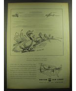 1946 United Air Lines Ad - No use, boys! We&#39;ll have to walk! - £14.55 GBP
