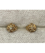 14K Yellow Gold Diamond Earrings .86g Fine Jewelry Sand N. Katz Castlebe... - £93.82 GBP
