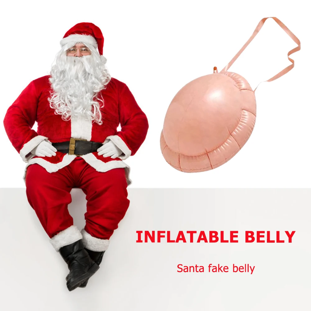Inflatable PVC Belly Christmas Santa Claus Cosplay Fake Belly with Suspender - £7.65 GBP+
