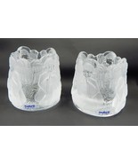 Nybro Four Angel Crystal Candle Votive Holder 1985 Sweden Set of 2 - $79.99