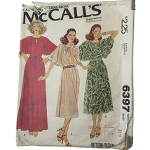 1978 McCalls 6397 Misses Dress Slip 8 Wool Jersey Chiffon Challis Surah - $9.87