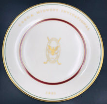 VTG 1991 Lenox USSGA Midwest Invitational Commemorative Plate 10.5&quot; Golf... - $21.49