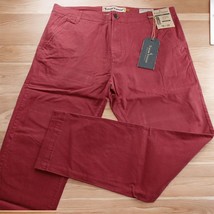 Tailor Vintage Mens Slim Fit Stretch Chino Pant Size 36 X 30 Canyon Red NEW - $114.03