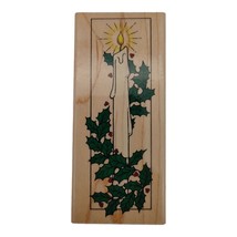 Holiday Candle H216 Wood Mounted rubber stamp by Hero Arts - £7.11 GBP