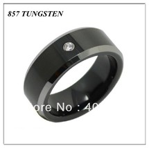 Free Shiping! Hot Selling 8MM Width New Men&#39;s Wedding Band Black Tungste... - £37.26 GBP