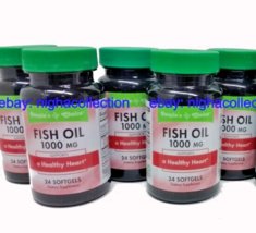 5 Bottles/24-ct People&#39;s Choice Fish Oil Omega 3 Softgels 1000 MG=120 - £17.86 GBP