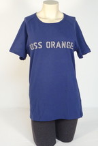 Hugo Boss Blue Short Sleeve Stretch Tee T Shirt Women&#39;s Large L NEW - £17.59 GBP