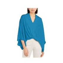 Alfani Womens XL Island Oasis Blue Batwing Sleeve Loose Fit Blouse Top NWD Z49 - £20.31 GBP