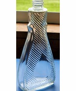 1950's White Rain Clear Glass Embossed Shampoo Bottle 6 3/4"  Great Accent Piece - $15.29