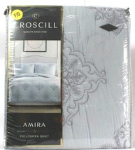1 Count Croscill Amira Soft Blue Full/Queen Quilt 90 In X 90 In 100% Cotton - £106.66 GBP