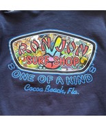 Ron Jon Surf Logo Groovy Graphic Navy Blue Zippered Hoodie Size Small - $467.62 MXN