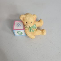 Cherished Teddies Bear with Number 9 Block Mini Figurine 1997 Enesco 1.5 in Tall - $8.99