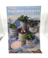 Vintage Plastic Canvas Patterns, Flowerpot Cover Ups by Ann Townsend, Le... - £11.34 GBP