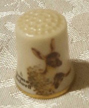 Collectible Gorham Fine China Thimble - Norman Rockwell - Nature Friends - 9800 - £15.56 GBP