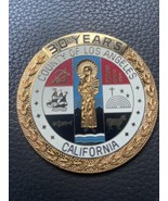 2 County of Los Angeles California  medallion  2.5&quot; wide one side In Sto... - £30.80 GBP