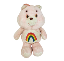 13" Vintage 1984 Pink Care Bears Cheer Rainbow Stuffed Animal Plush Toy Kenner - $37.05