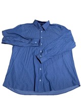 Nick Graham Men&#39;s Modern Fit Button Down Dress Shirt, Blue Size 18-18.5 XXL - $16.27