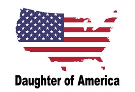 Daughter of America American USA US Country Map Flag Poster High Quality Print - £5.54 GBP+