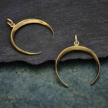  Crescent Moon Charm 28x24mm - $211.35 MXN